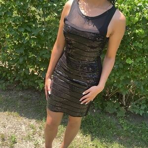 Y2K Bebe Sequin Dress Vintage Mini Dress Women’s